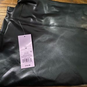 Leather like material leggings